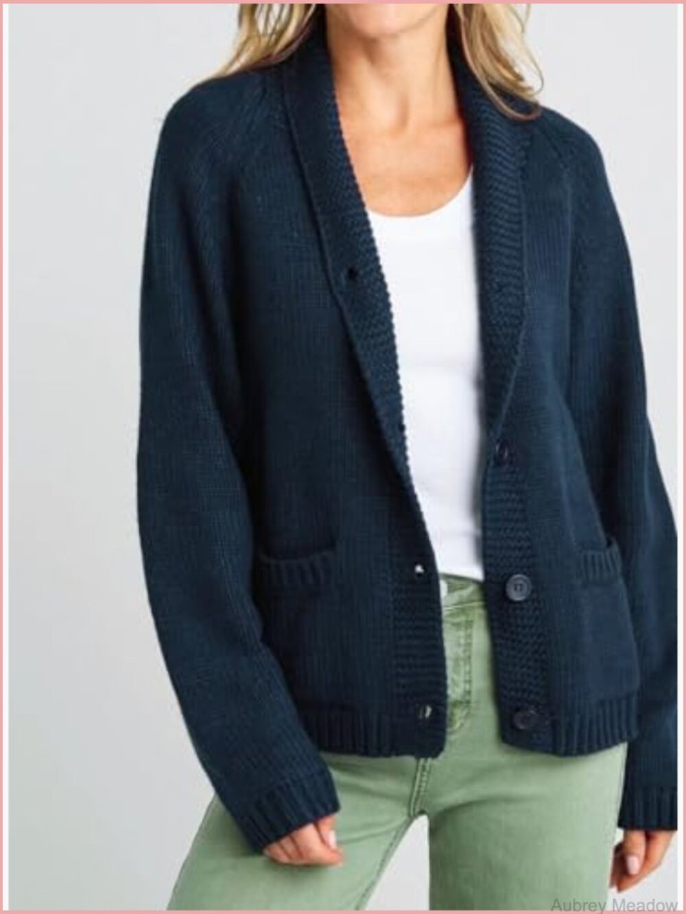 Long Sleeve Open Front Button Down Cardigan Sweater Y2K Casual Knitwear - Picture 2 of 6